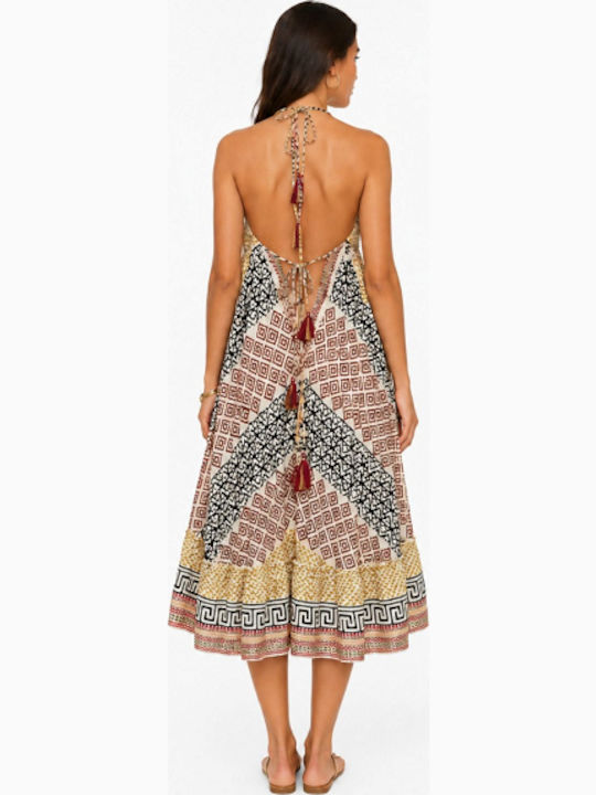 Rima Beachwear Beach Dress Beige Dark