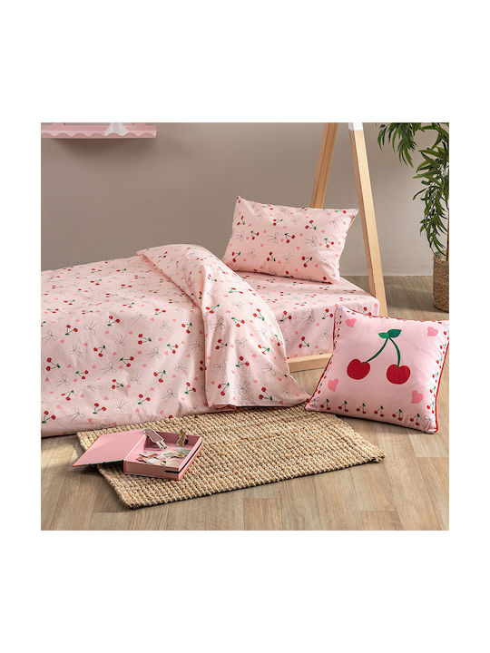 Palamaiki Set Baby Crib Sheets Cotton Fitted My Kingdom Pink 70x140cm 3pcs
