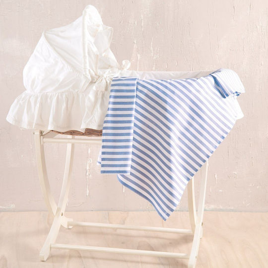 Rythmos Baby Cradle Sheet Cotton Light Blue 80x110cm