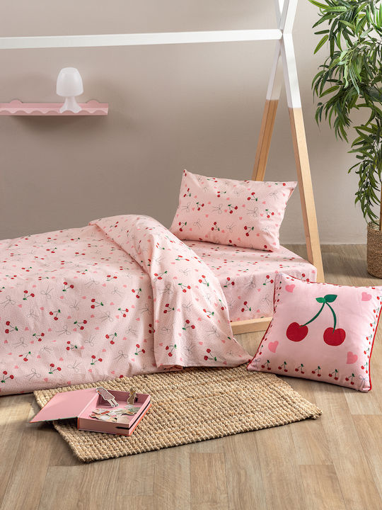 Palamaiki Set Baby Crib Sheets Cotton Fitted My Kingdom Pink 70x140cm 3pcs
