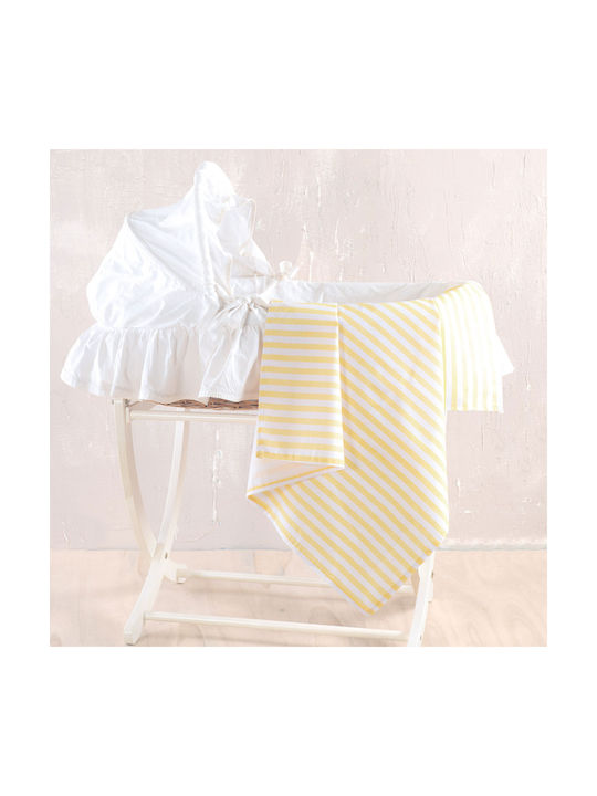 Rythmos Baby Cradle Sheet Cotton Yellow 80x110cm