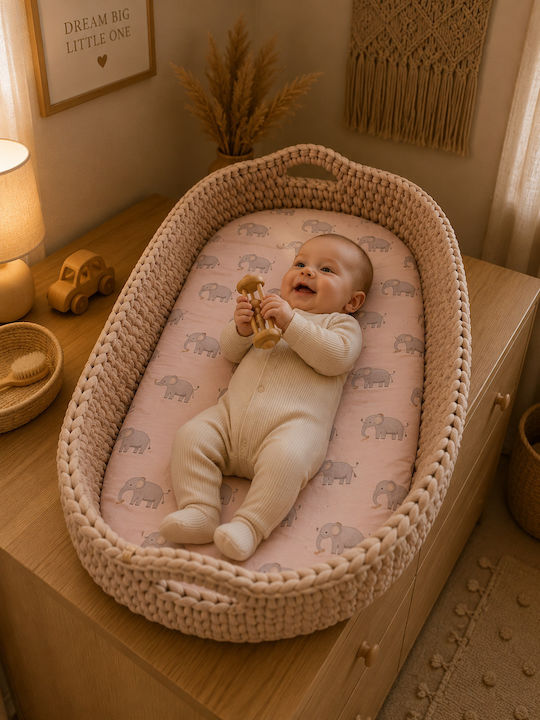 Grandes Suenos Baby Sheet Cradle Cotton Pink 40x80cm