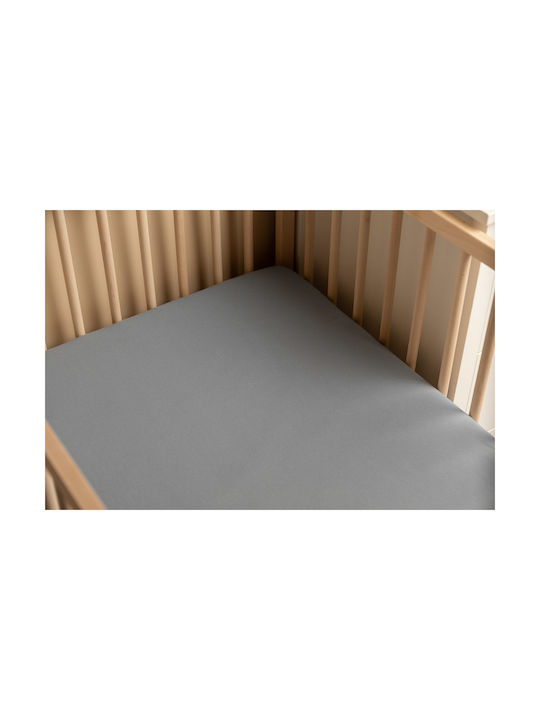 Sensillo Baby Sheet Crib Flannel Gray 80x160cm