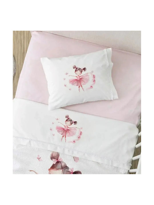 Borea Set Baby Sheets Crib Cotton Balletto White 120x160cm