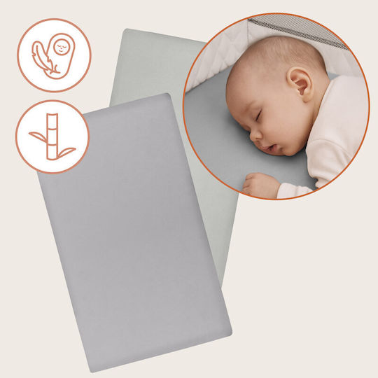 Lionelo Set Baby Sheets Crib Cotton White 120x60cm