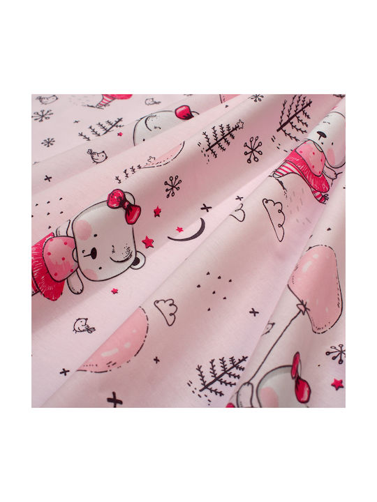 Dimcol Set Baby Crib Cotton Sheets Ballerina Bear 598 Multicolour 120x160cm 3 Pieces