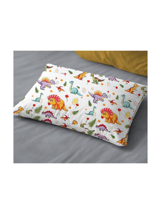 Dimcol Set Baby Crib Cotton Sheets Dinosaur 520 Multicolour 120x160cm 3 Pieces