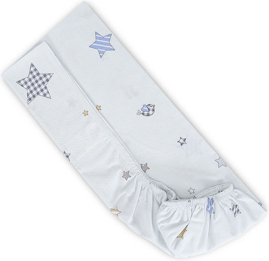 Lorelli Baby Cradle Fitted Cotton Sheet Blue 98x65cm