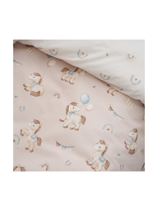 Vesta Home Set Baby Sheets Crib Cotton Pony Pink 165x120cm 3pcs
