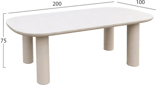 Kiora Τραπεζαρίας Μπεζ 200x100x75εκ. Kiora Τραπεζαρίας Μπεζ 200x100x75εκ.