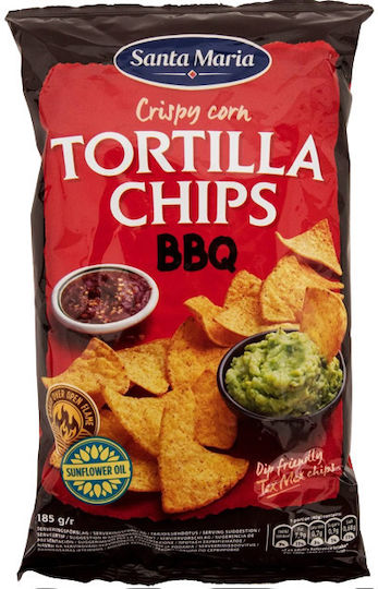 Santa Maria Nachos Tortilla Chips BBQ with BBQ Flavor 185g
