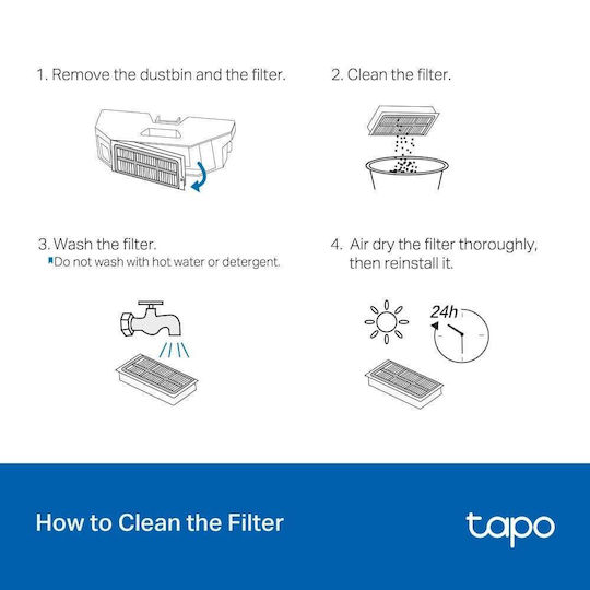 Filters 4 Pieces For Robot Vacuum TP-Link