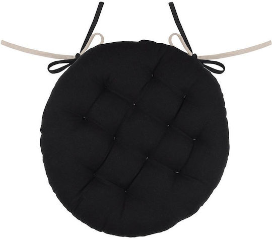 Μαξιλάρι Καρέκλας Κήπου S-F Ronde Στρογγυλό Noir / Lin 38x38εκ.