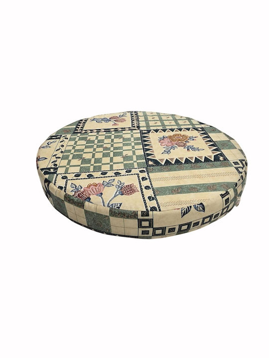 Fer-Forge Chair Seat Cushion 42x42 Round Vintage Green