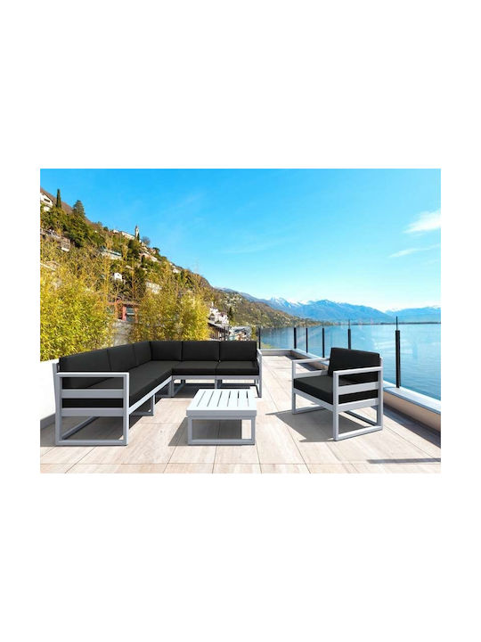 Siesta Exclusive Gartenstuhlkissen Siesta Exclusive Mykonos Schwarz 65x65cm