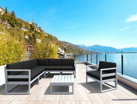 Siesta Exclusive Μαξιλάρι Καρέκλας Κήπου Mykonos Black 65x65εκ.