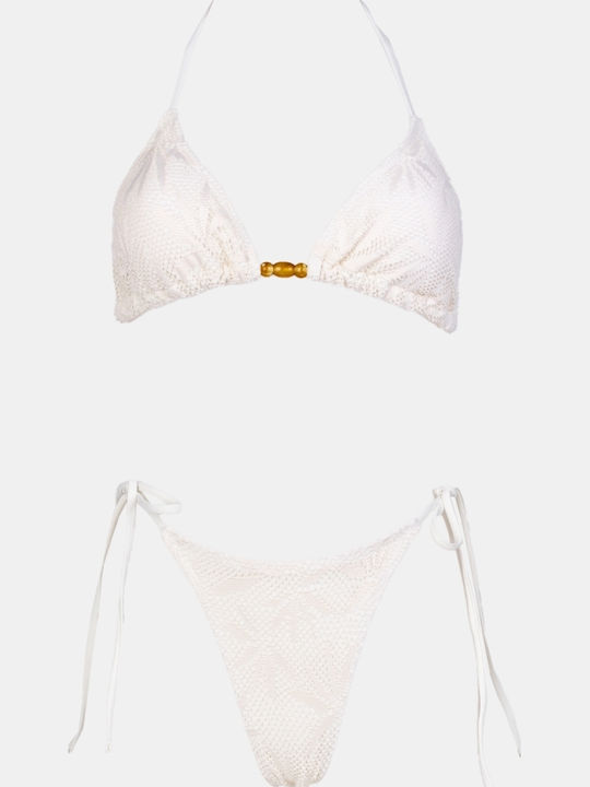 Set Bikini 3 Τεμαχίων Τριγωνάκι Μπεζ