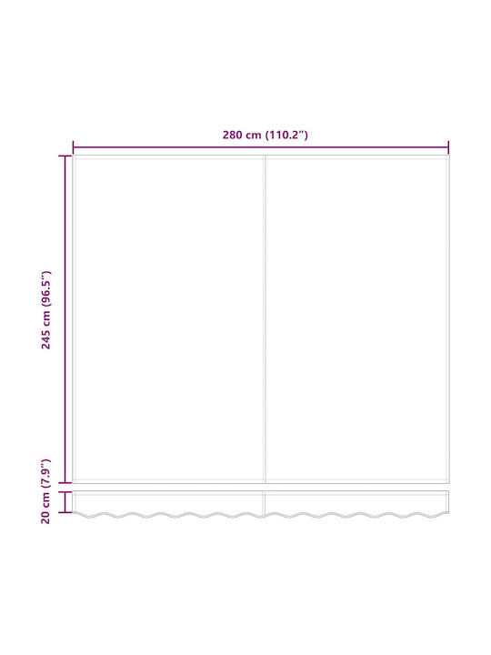 vidaXL Тента За Тераса Бяла 3x2.5m