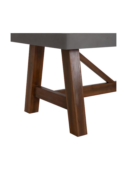 Maeve Dining Table Made of Solid Wood Grey 200x100x75cm