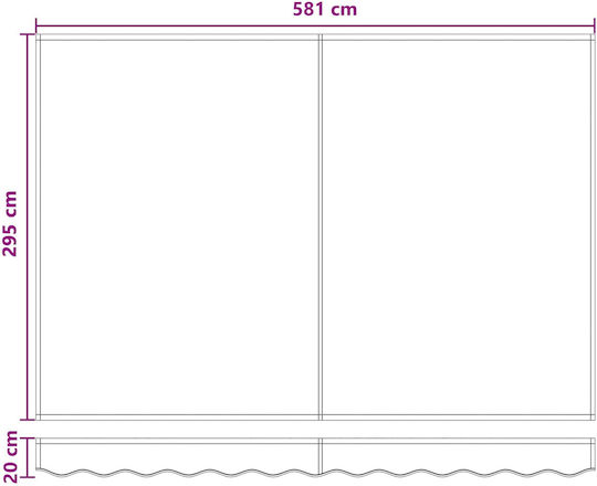 vidaXL Awning Fabric Gray 3x6m