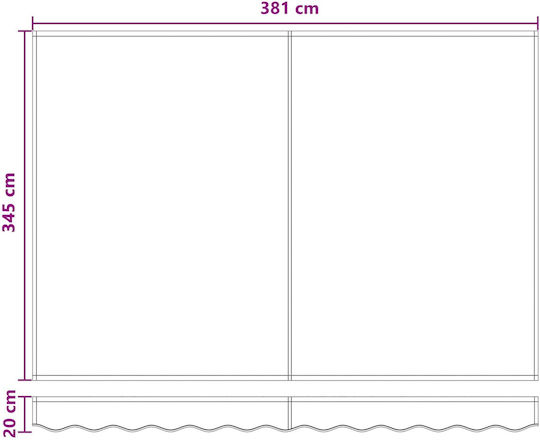 vidaXL Τεντόπανο Γκρι 3.5x4m