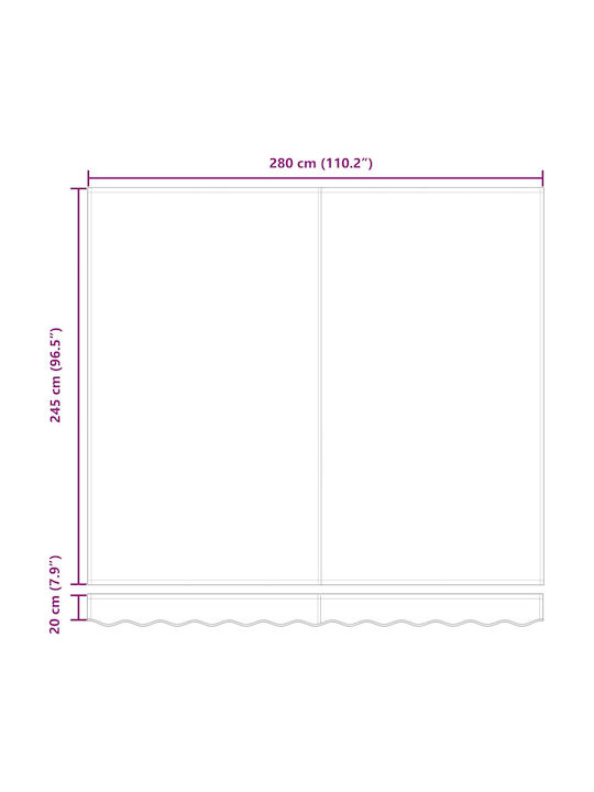 vidaXL Τέντα Βεράντας Πράσινη 3x2.5m