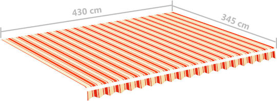 vidaXL Τεντόπανο Πολύχρωμο με Επίστρωση PU 3.5x4.5m
