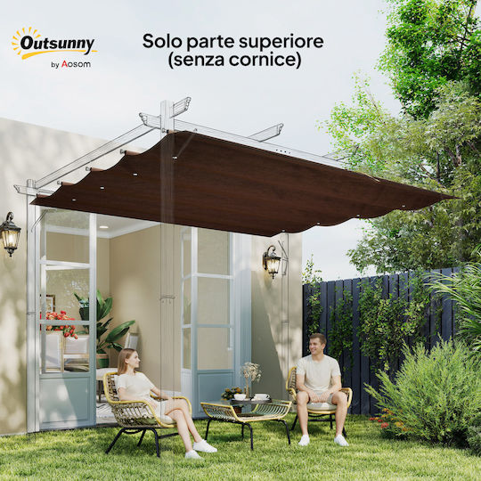 Outsunny Pavillonabdeckung Braun 2.85x2m