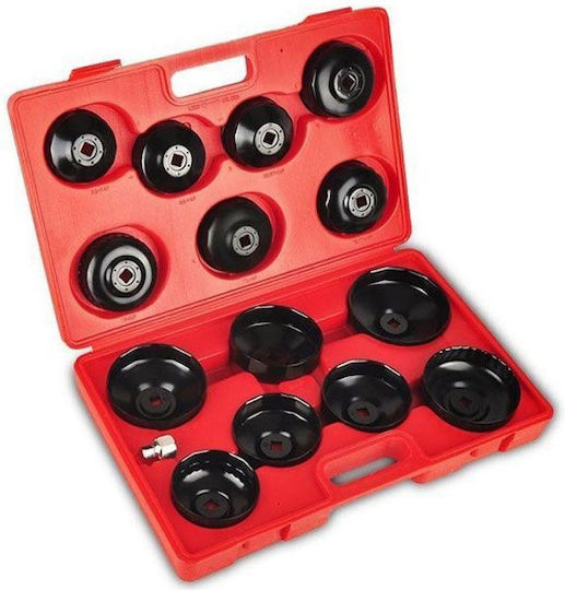 Cup Filter Wrench Set Suitcase 15 Pieces