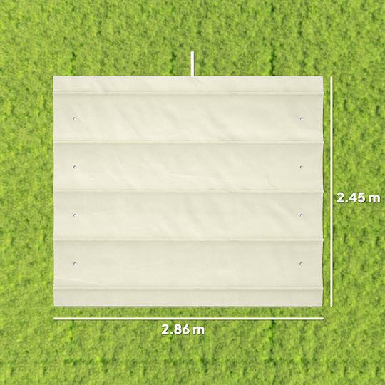 Outsunny Acoperiș Pentru Foișor Bej Cu Strat PU 2.85x2m