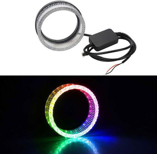 LED Illuminated Car Angel Eyes Ring 3" Color Changing – LED Car Angel Eyes White Yellow Red Blue