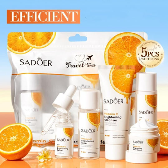Sadoer Travel Set for Moisturizing & Brightening 5pcs