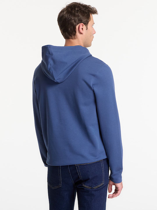 Calvin Klein Лого Мъжки Суитшърт Тъмно Син С Качулка