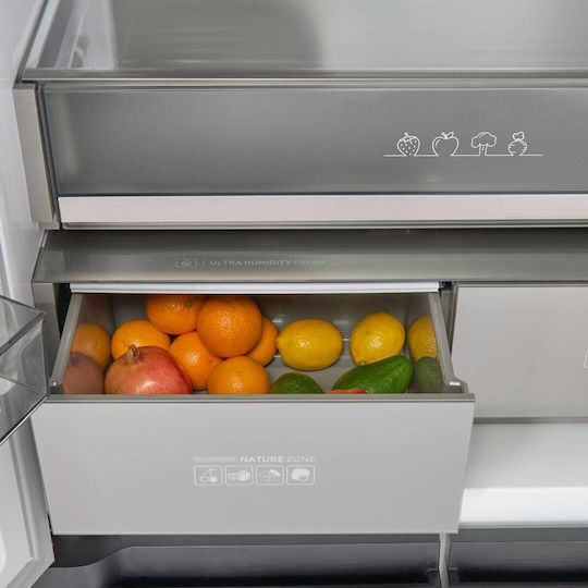 Heinner 505lt Total NoFrost Î190.2xL90.5xA59.7cm. Inox HSBS-HM505MDSINFDXE++