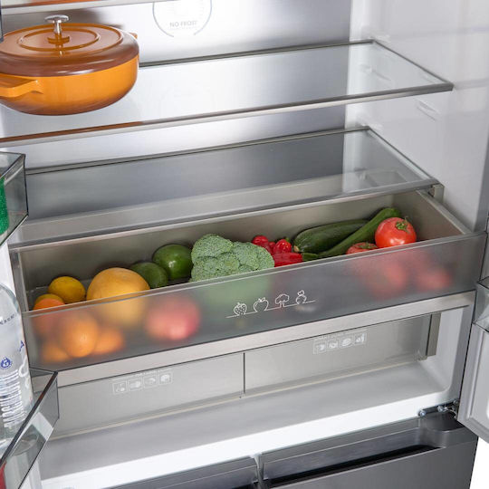 Heinner 505lt Total NoFrost Î190.2xL90.5xA59.7cm. Inox HSBS-HM505MDSINFDXE++