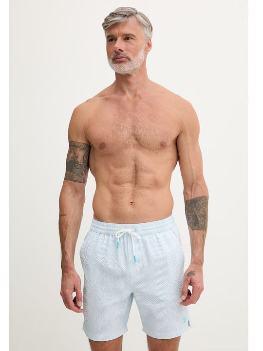 Men's Swimwear Shorts White-Blue