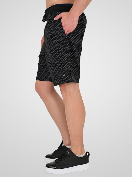 Men's Swimwear Bermuda Black With Patterns