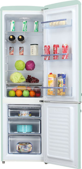 Morris Retro Double Door Refrigerator 246lt H166.5xW55xD61.5cm Turquoise MRS-31242LGLG