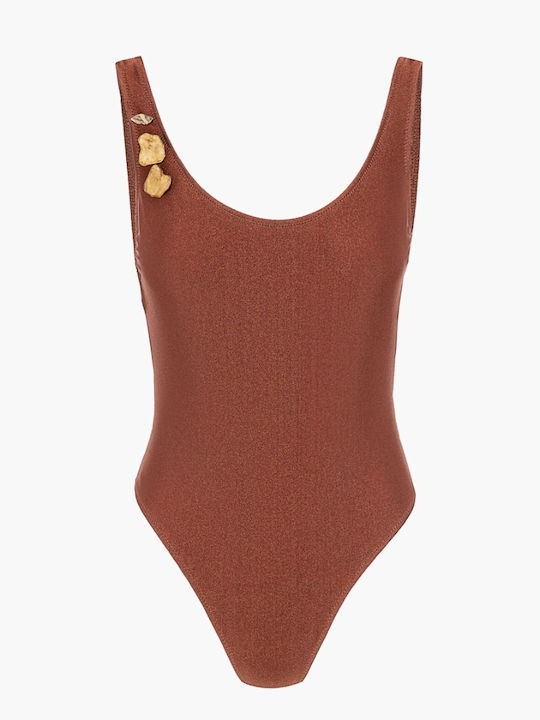 Costum De Baie Întreg Maro