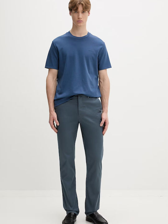 Pantaloni Bărbați Chino Elastic Slim Fit Dark Slate