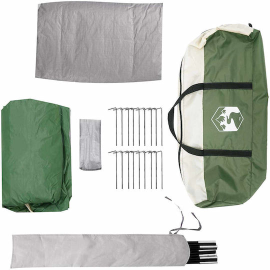 vidaXL Camping Tent Green for 12 People 580x230x220cm