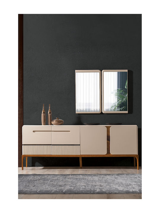 Bufet Din Lemn Ecru 210x45x80cm