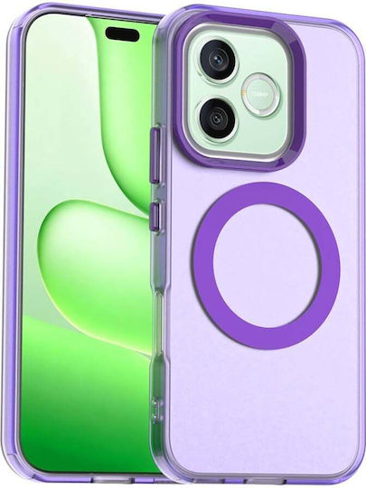 Case Honor 600 Lite Magsafe Shockproof Raised Edges Matte Set Sticker Candycase Purple