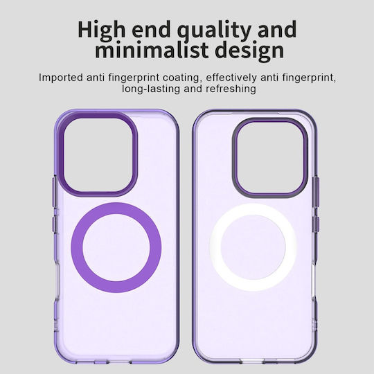 Case Honor 600 Lite Magsafe Shockproof Raised Edges Matte Set Sticker Candycase Purple