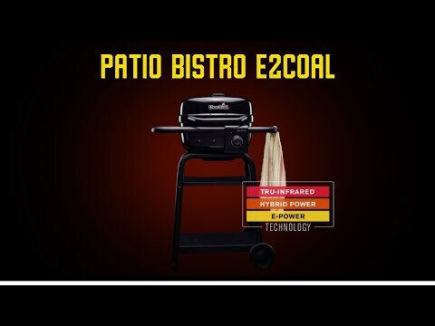 Char-Broil Patio Bistro E2COAL Floor Electric Grill With Grate and Grooved Plate 2100W Inox With Lid 44.4x44.4cm