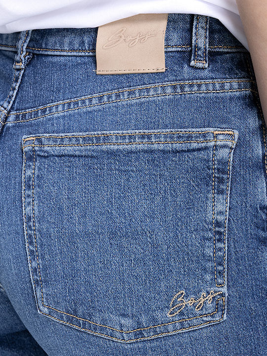 Damen Jeans Hosen Beinin Ausgestellt in Relaxed Passform