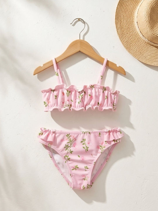 Crool Costum De Baie Pentru Copii Bikini Roz Flori
