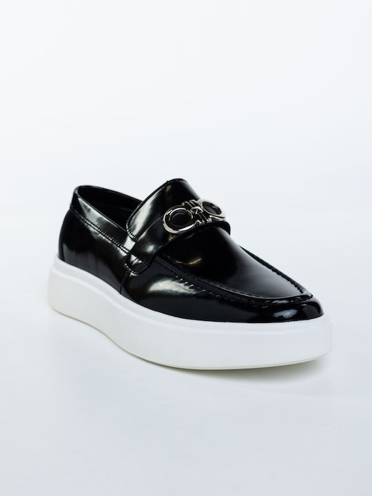 Loafers Din Piele Pentru Bărbați În Culoare Negru
