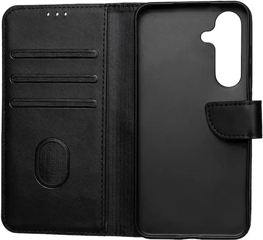 Leder Brieftasche Hülle Samsung Galaxy M15 5G Schwarz