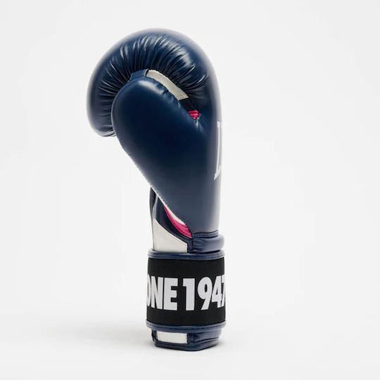 Leone 1947 Boxing Gloves Made of Synthetic Leather for Competition Blue